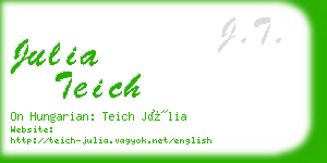 julia teich business card